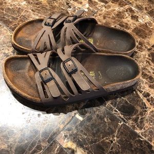 Birkenstock Granada Birko-Flor Nubuck Mocha. SZ 39